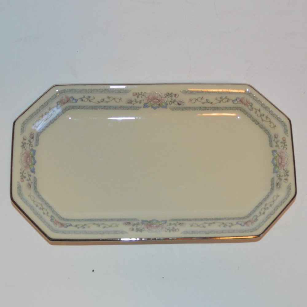 Vintage 7 1/2” butter dish tray Charleston by Lenox